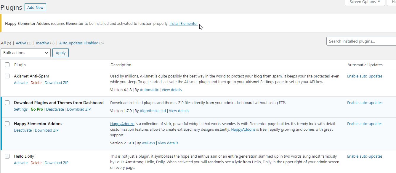 Getting Started with HappyAddons Free 2 Auto Install