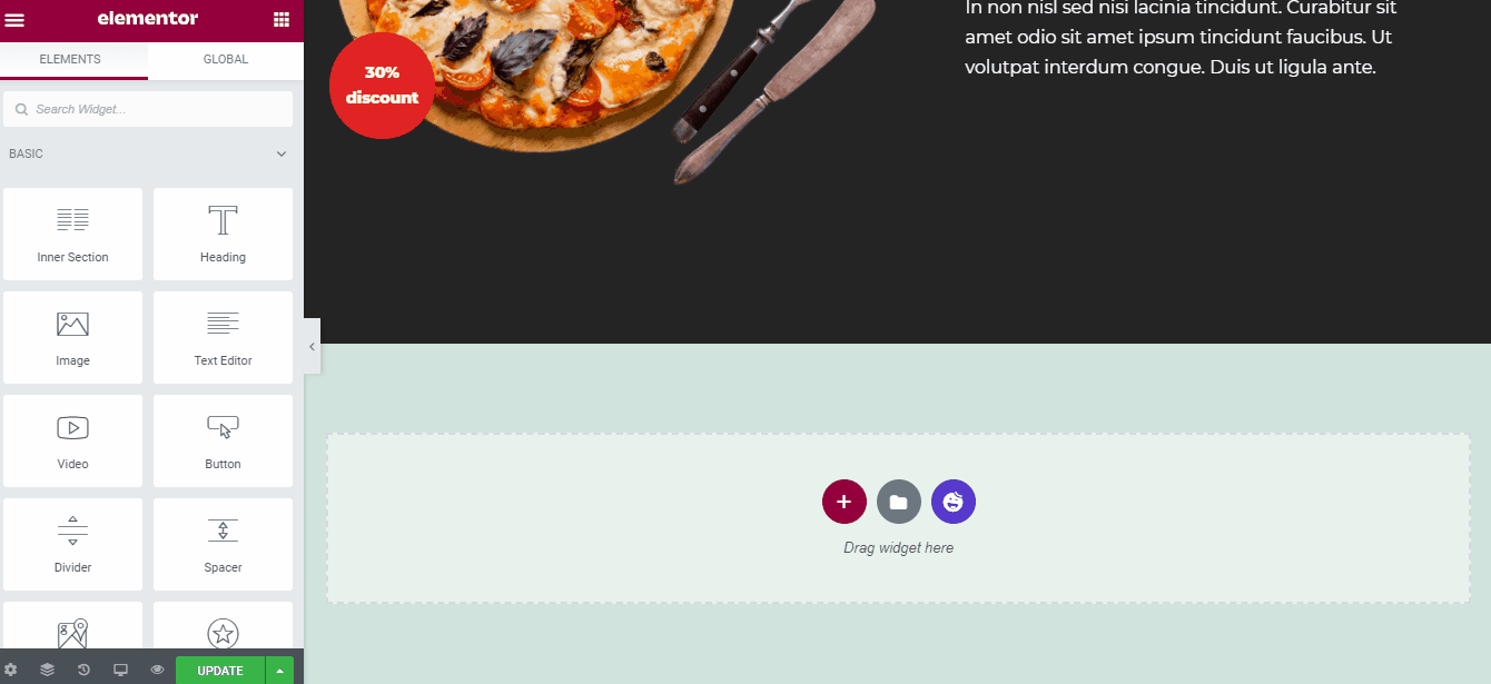 How to Create a Restaurant Website Using WordPress and Elementor 12 Adding a Elementor Contact Form
