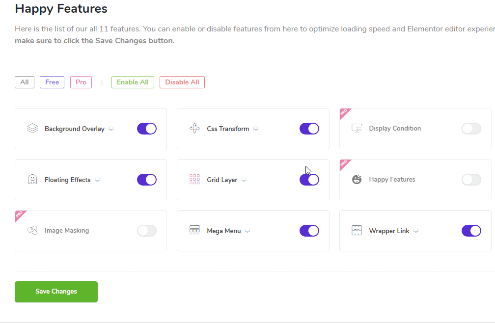 Feature Controller 3 Happy Features