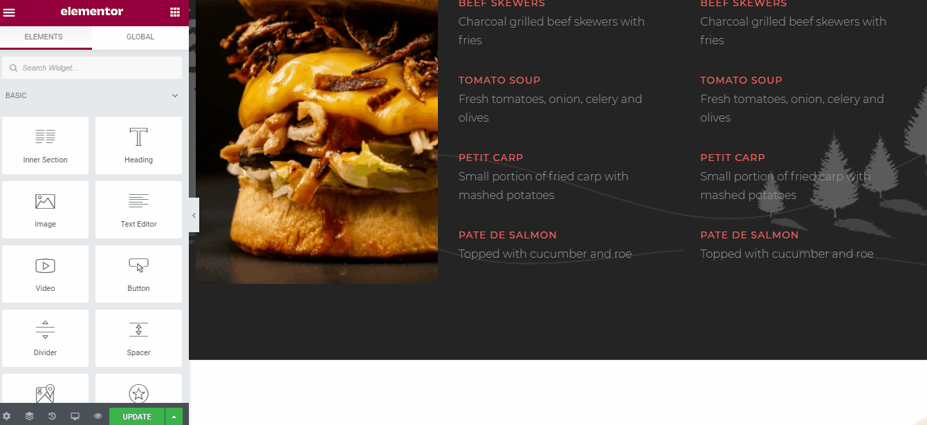 How to Create a Restaurant Website Using WordPress and Elementor 9 Adding a Button