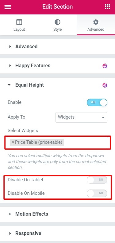 How to Make Elementor Columns Equal Height (Also Flexbox Container) 6 Disable Mobile and Tablet Modes
