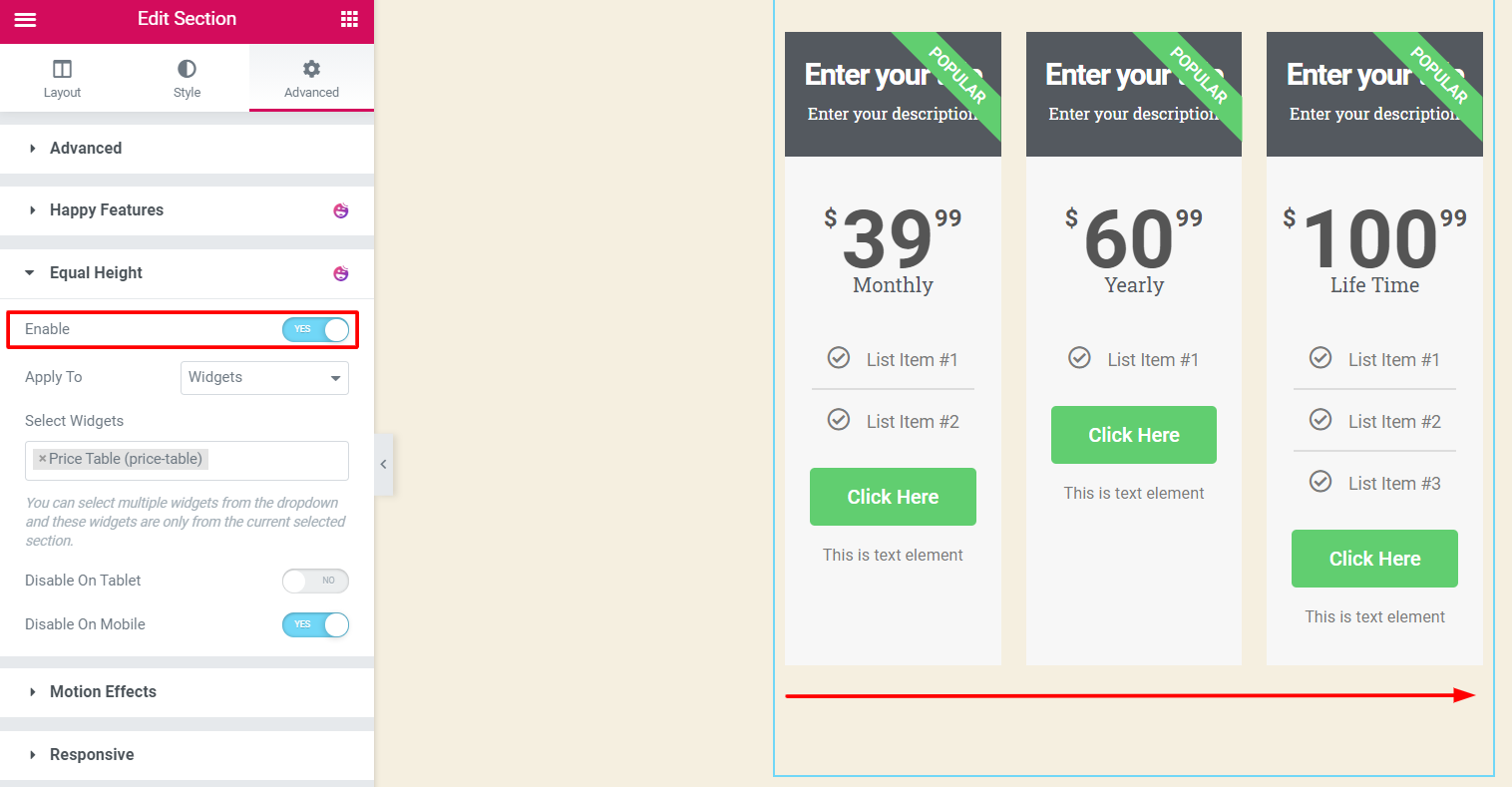 How to Make Elementor Columns Equal Height (Also Flexbox Container) 7 Check the Height of Your Widget