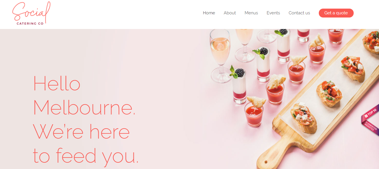 How to Create a Restaurant Website Using WordPress and Elementor 21 Social Catering Co.