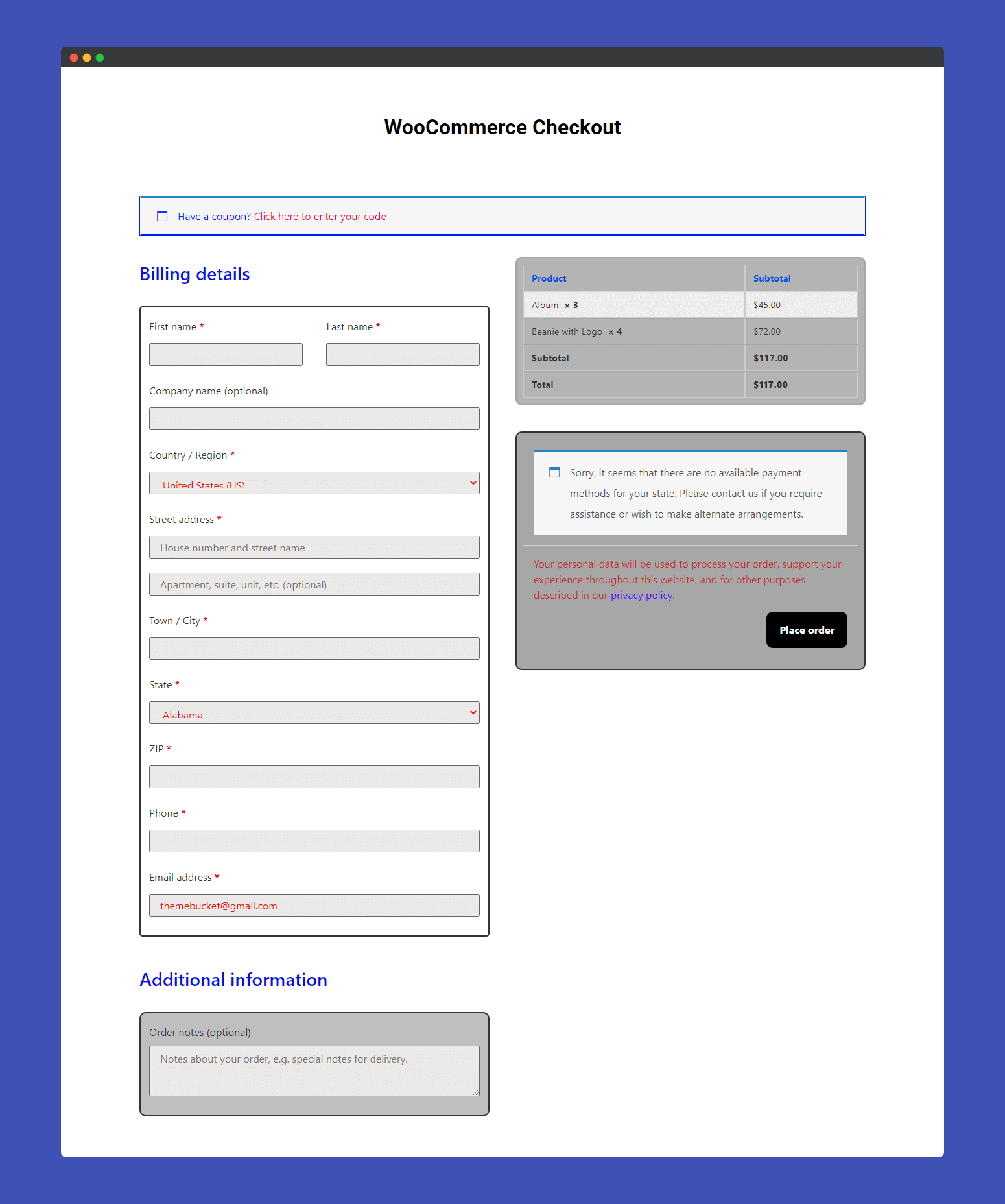 WooCommerce Checkout 17 Final preview WooCommerce checkout widgets