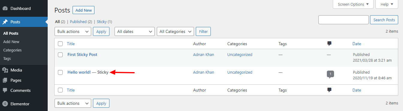 How to Make WordPress Sticky Posts with Ease 12 Final sticky post