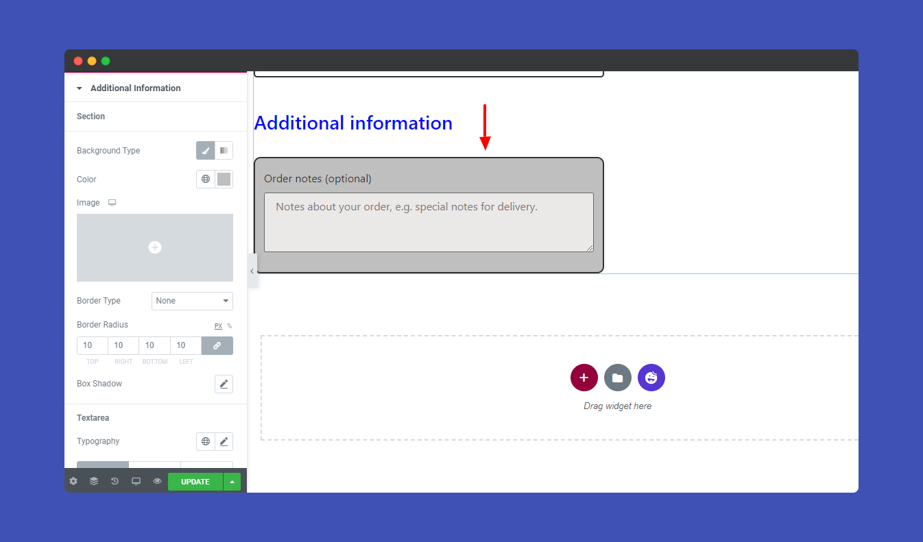 WooCommerce Checkout 10 Style Additional Information