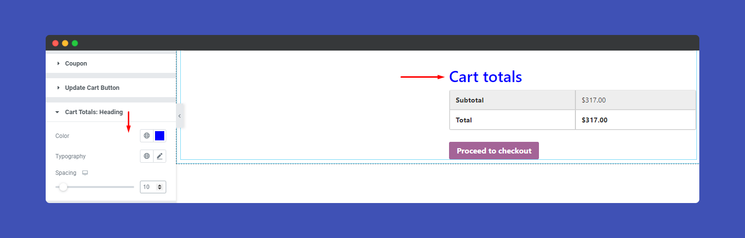 WooCommerce Cart 7 Cart Total Heading
