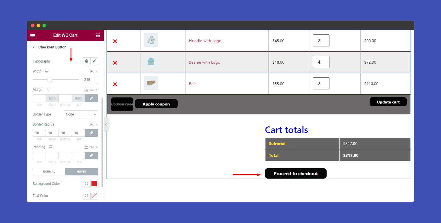 WooCommerce Cart 9 Checkout Button