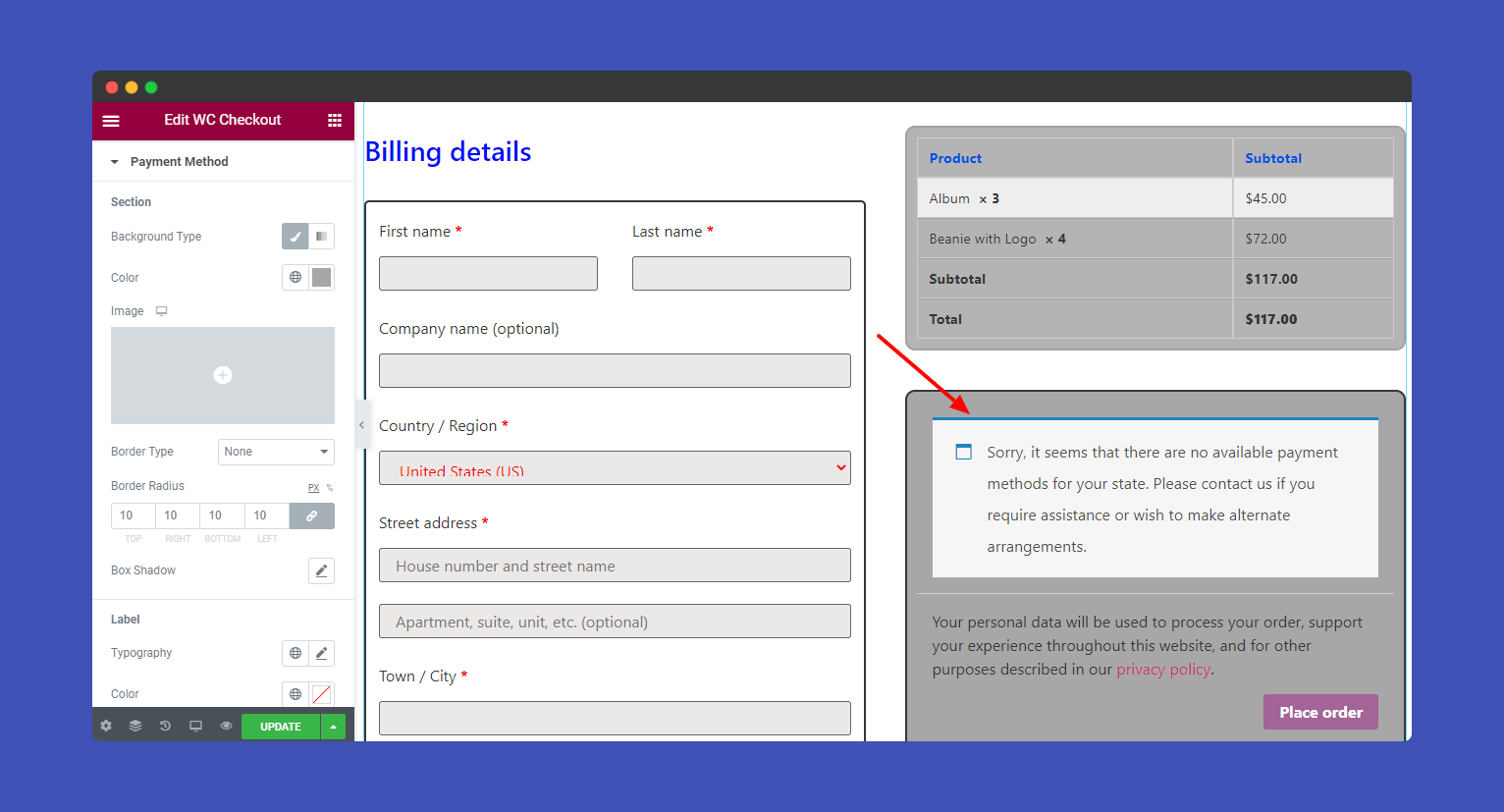 WooCommerce Checkout 12 Style payment method