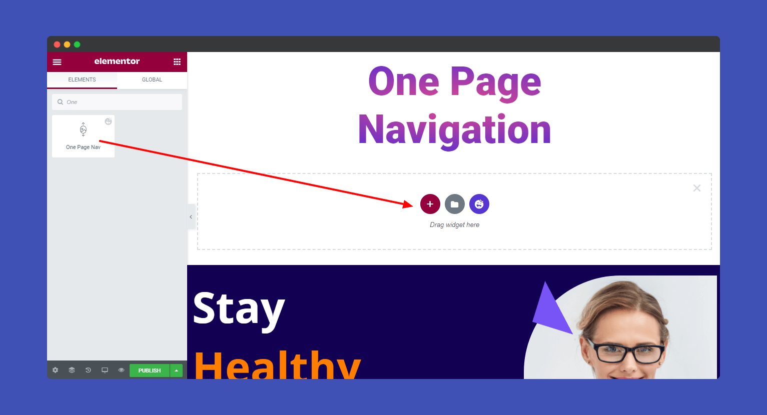 One Page Navigation 1 Add one page navigation