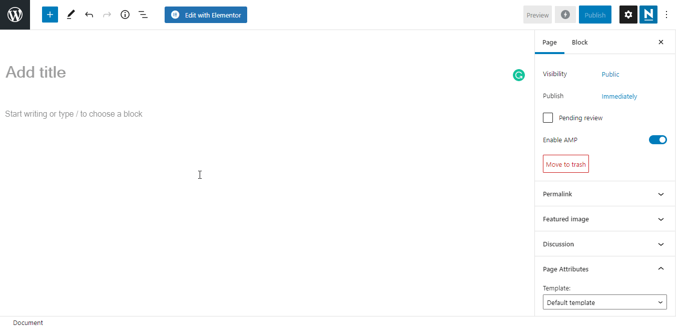 How to Add Image Hover Effects to Your Elementor Website 3 Create new page