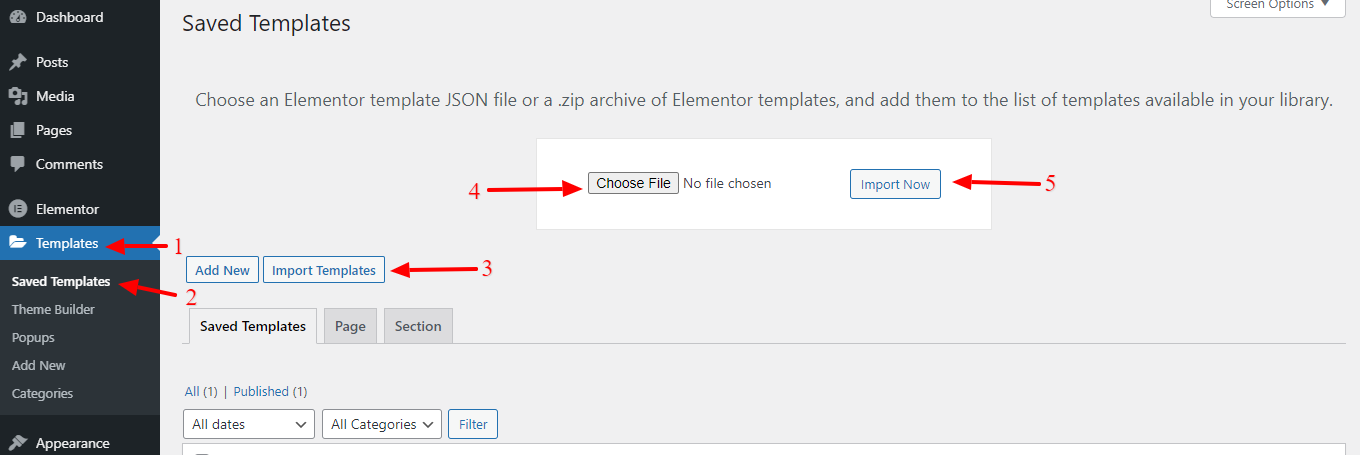 How to Use Elementor: Ultimate Guide for Beginners 43 Import template