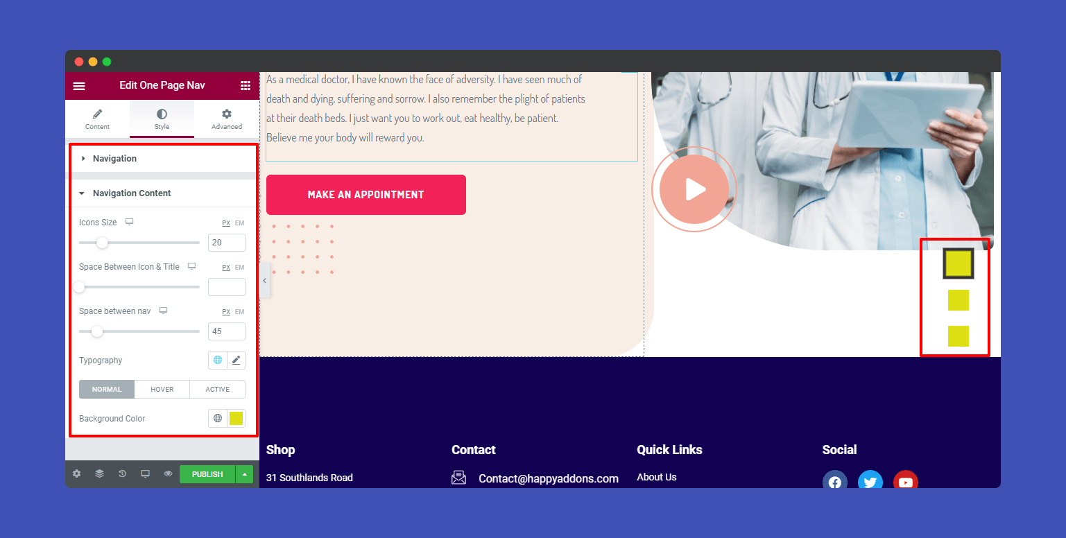 One Page Navigation 20 Ubax Style