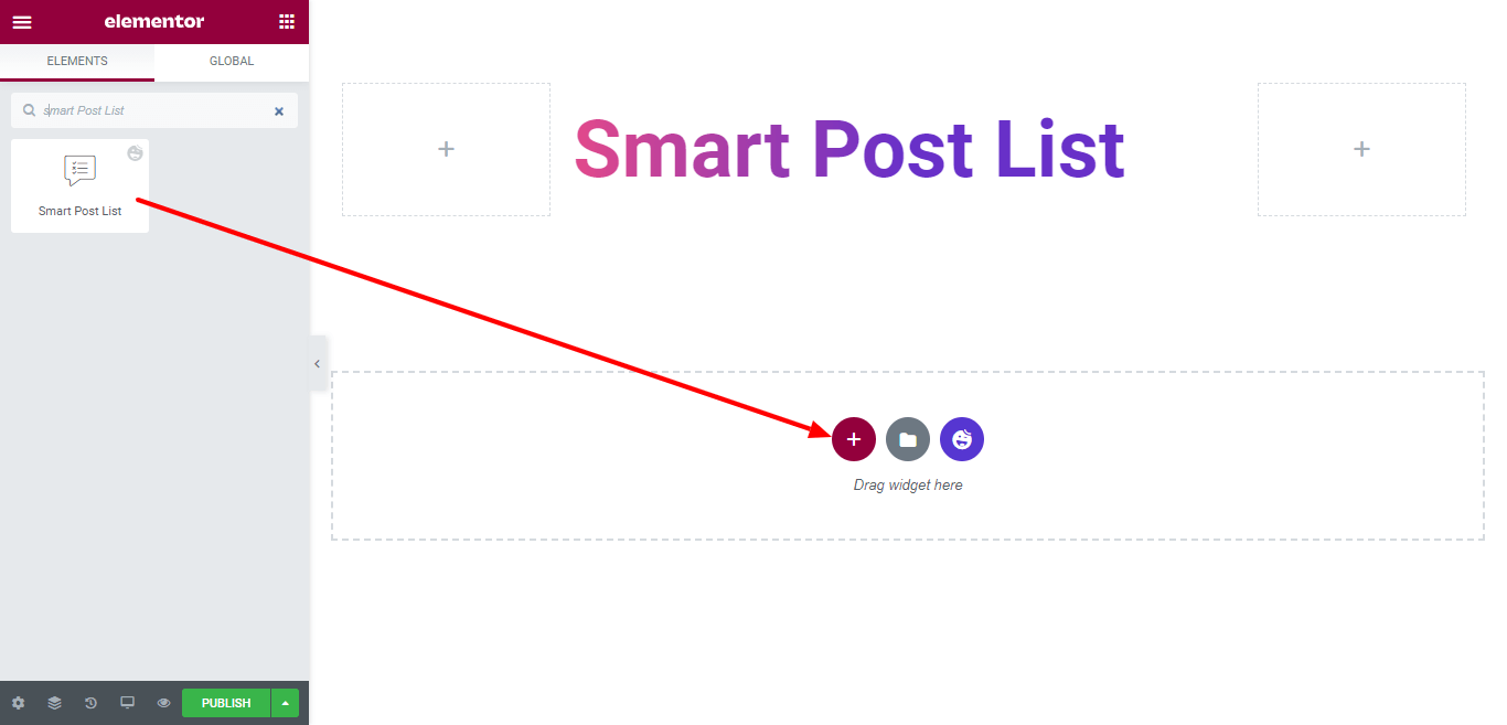 How To Create a Post List in Elementor Website Using Happy Smart Post List Widget 1 Add Smart Post List Widget