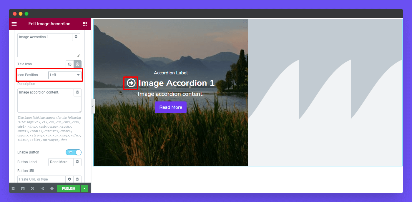 Image Accordion 7 Set Icon Position
