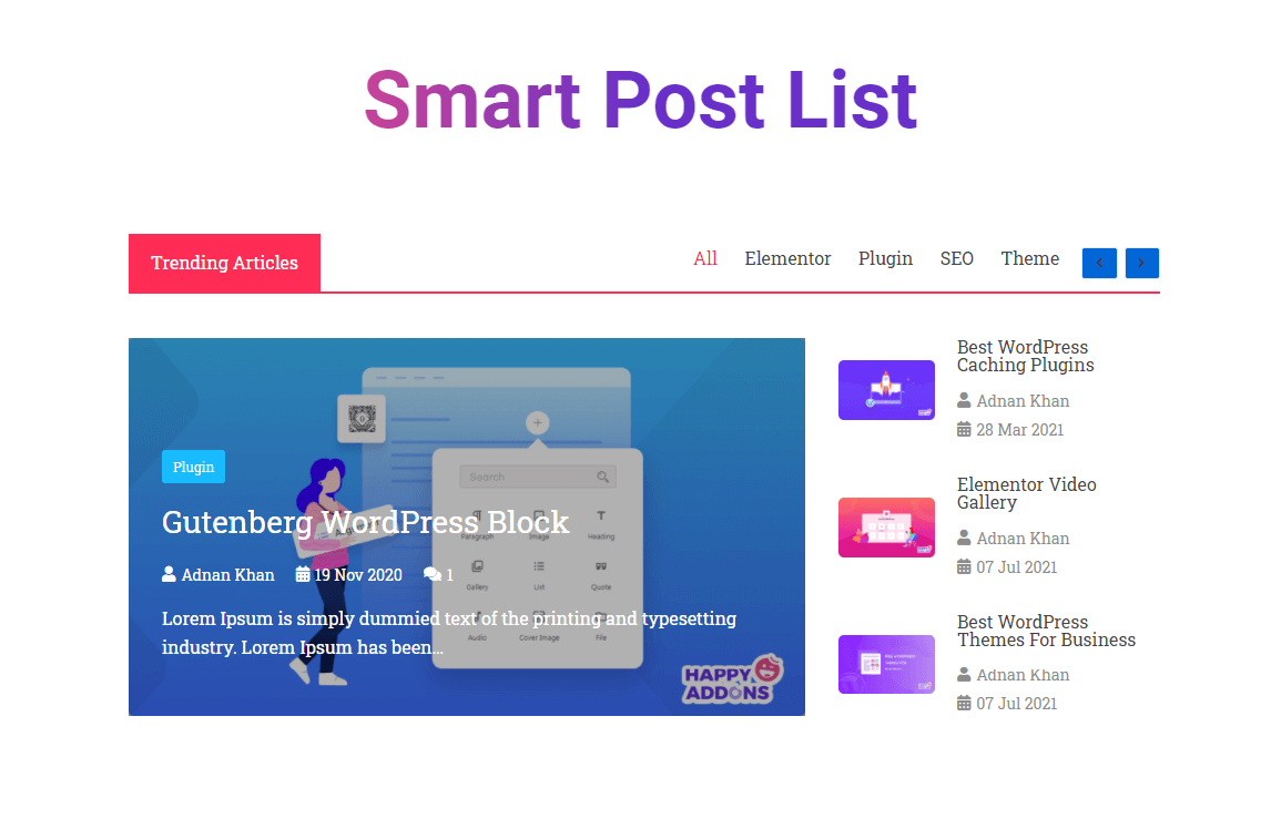 How To Create a Post List in Elementor Website Using Happy Smart Post List Widget 9 Smart Post List Preview