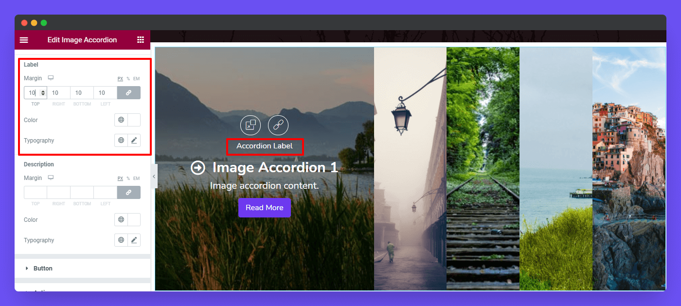 Image Accordion 24 Style Label
