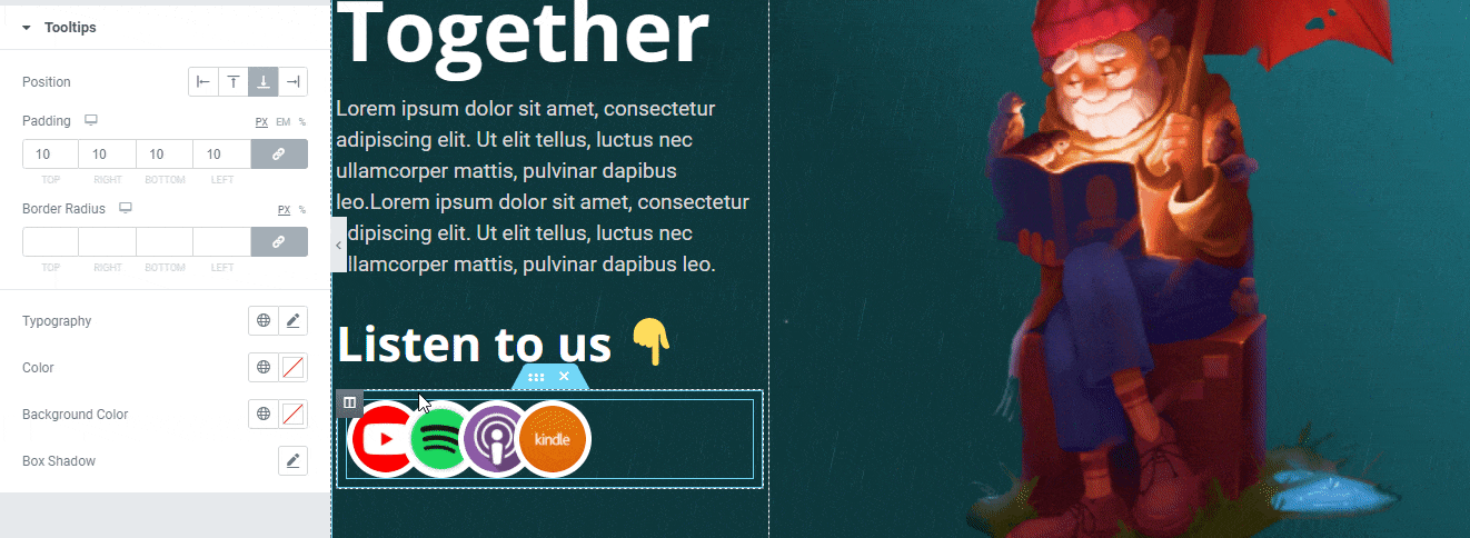 Image Stack Group 15 Style Tooltips Color & Background color