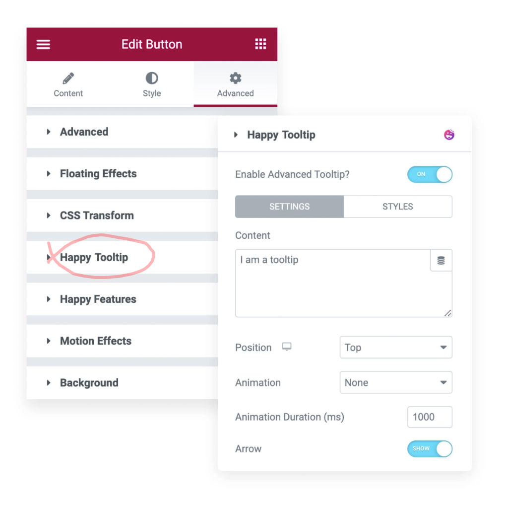 tooltip panel 2
