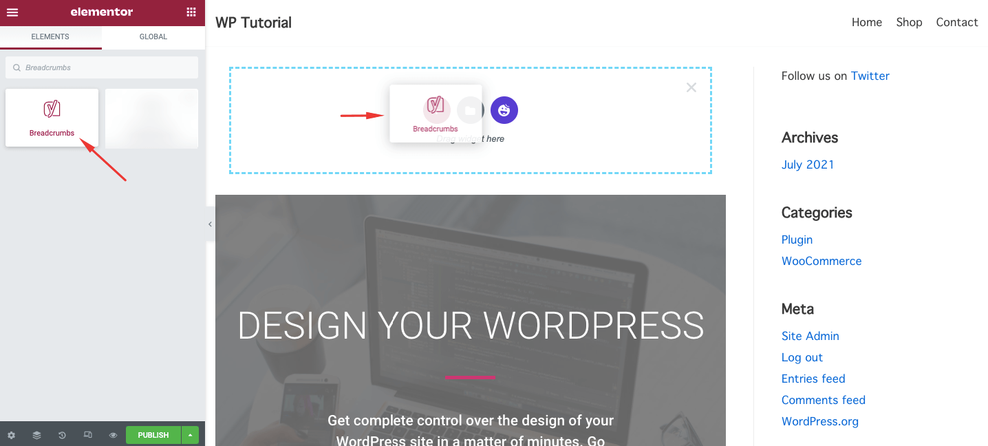 Why and How to Add Elementor Breadcrumbs to Improve Your Website Navigation 10 Add Elementor Breadcrumbs Widget