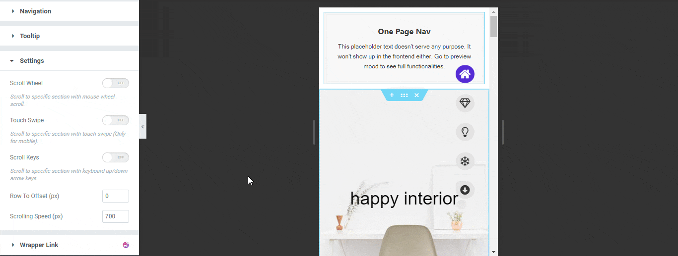 How to Create Elementor One Page Navigation Menu with Ease 12 Enable Touch Swipe