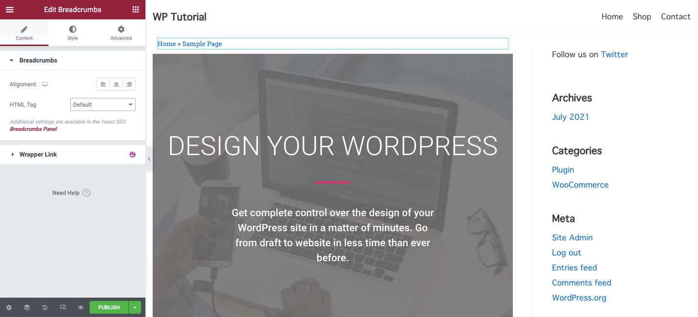 Why and How to Add Elementor Breadcrumbs to Improve Your Website Navigation 11 Set Elementor Breadcrumbs Content