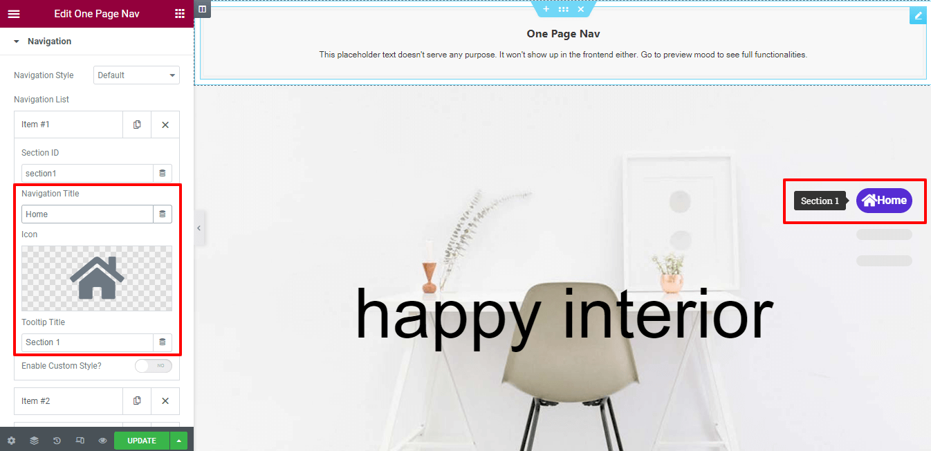 How to Create Elementor One Page Navigation Menu with Ease 8 Set Navigation Item