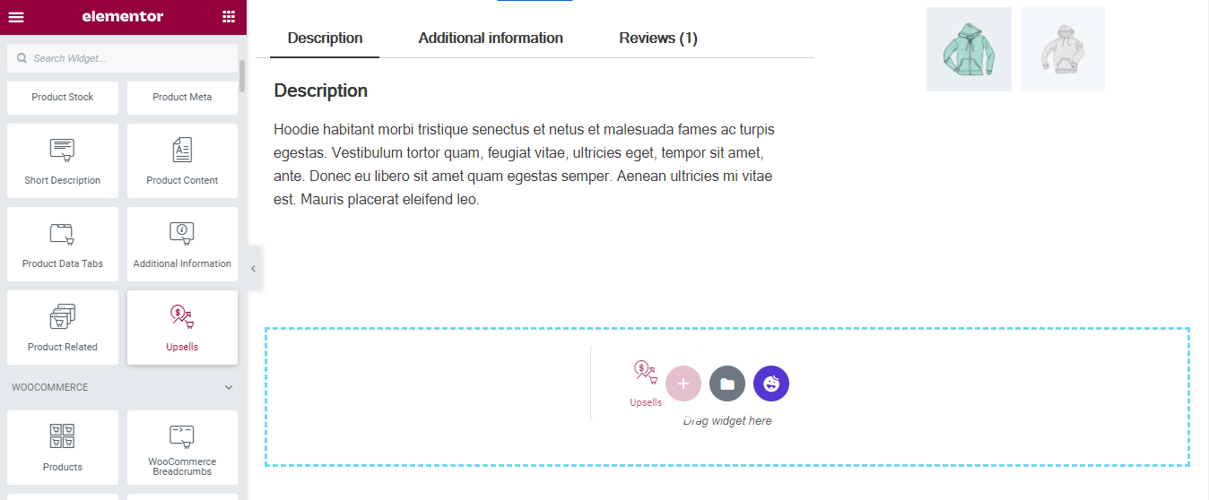 How To Edit WooCommerce Product Page Using Elementor 23 Add Upsells Widget