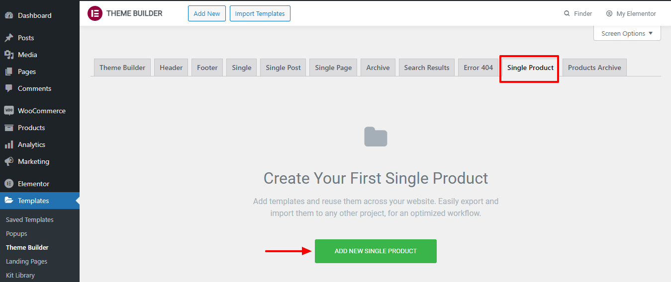 How To Edit WooCommerce Product Page Using Elementor 3 Click Single Product Tab