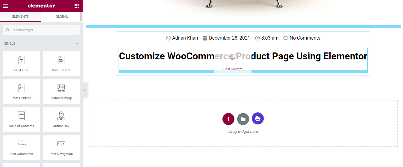 How To Create Custom Elementor Blog Post Template 13 Add Post Content Widget