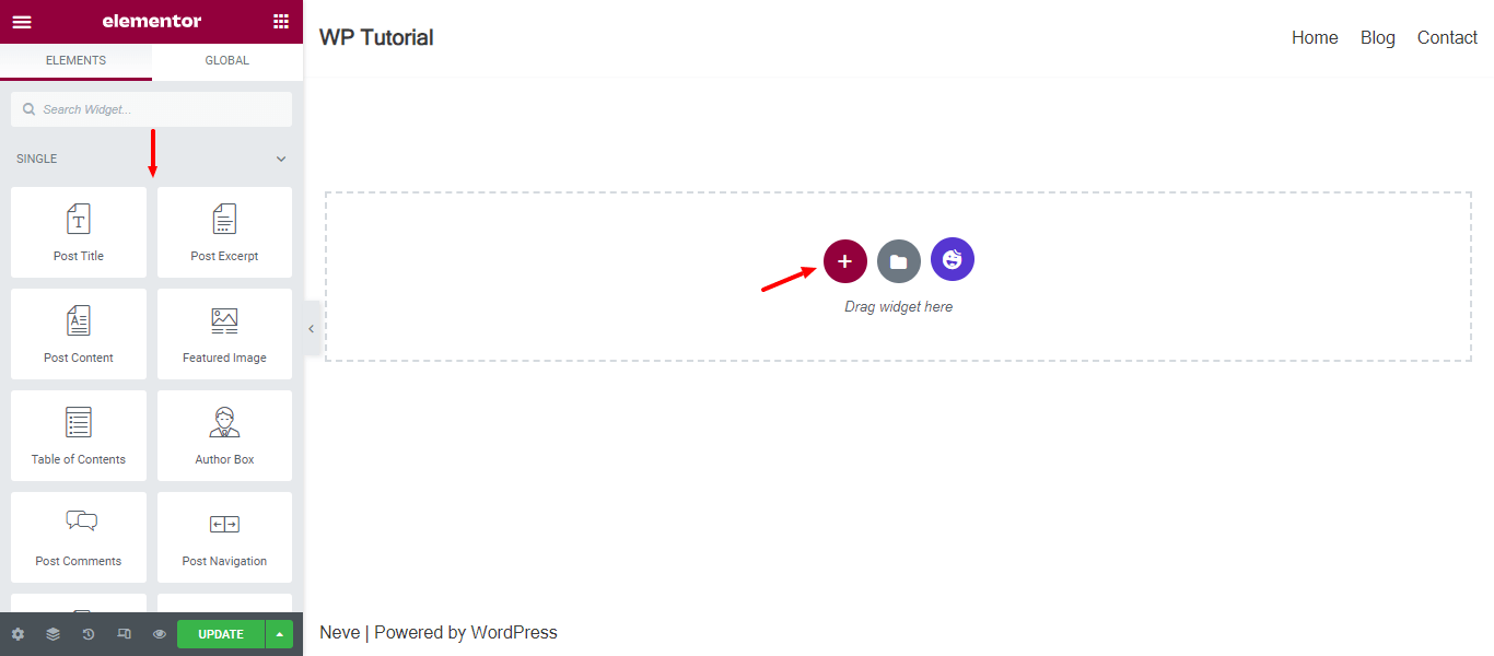 How To Create Custom Elementor Blog Post Template 2 Add Column