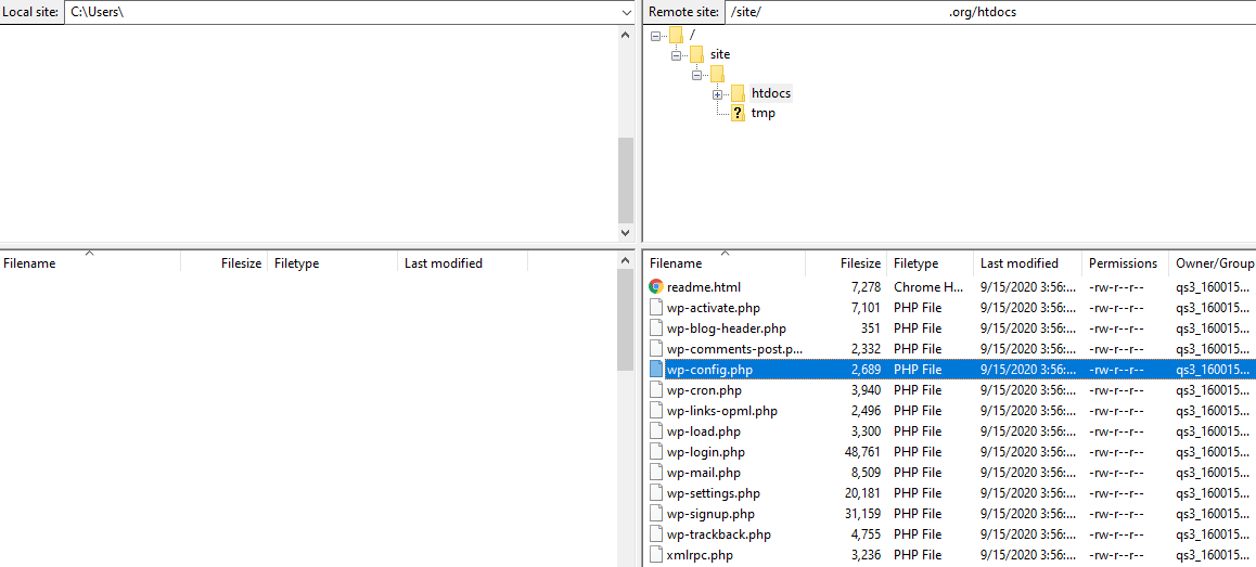 How to Increase PHP Memory Limit in WordPress (3 Methods) 3 Use FileZilla to get wp-config file