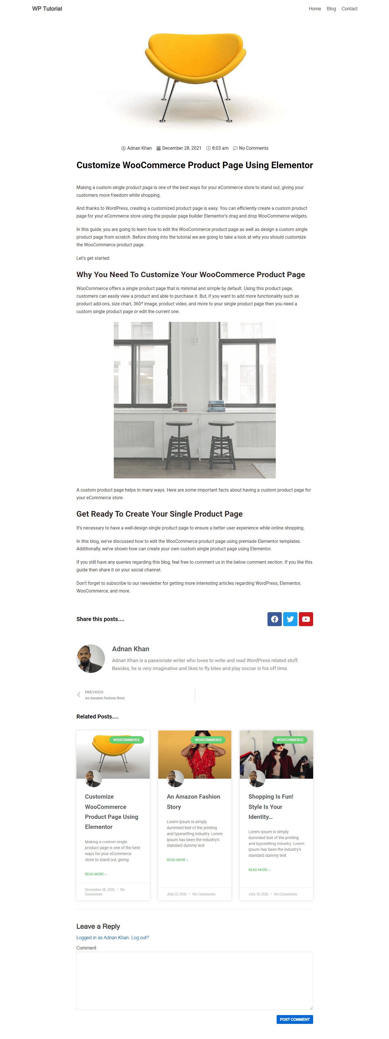 How To Create Custom Elementor Blog Post Template 21 Final Preview of Elementor Single Post Design