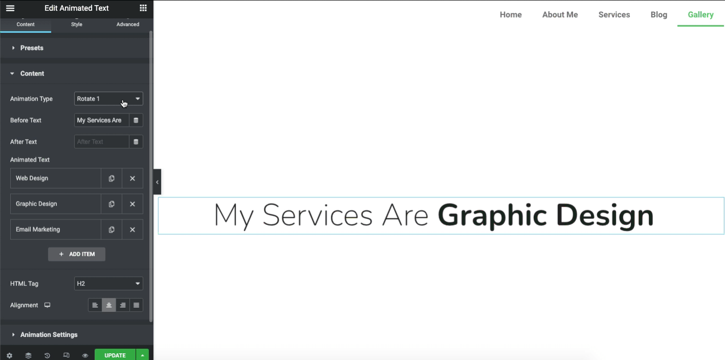 How To Add Custom Fonts To Elementor Free and Pro 27 Select Animation type