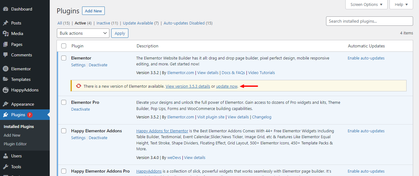 How To Troubleshoot Elementor Editor Not Loading Issue on Your Website 8 Update Elementor Plugin