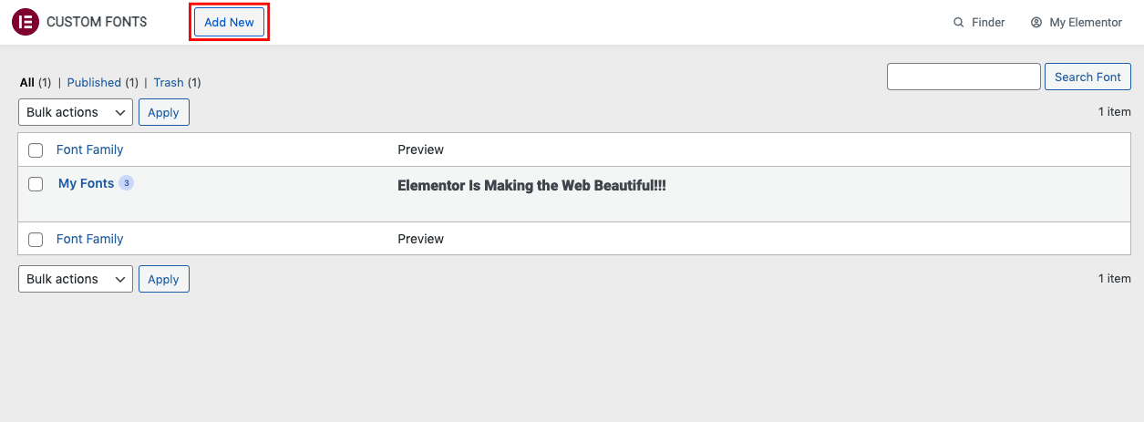 How To Add Custom Fonts To Elementor Free and Pro 11 Navigating the custom font