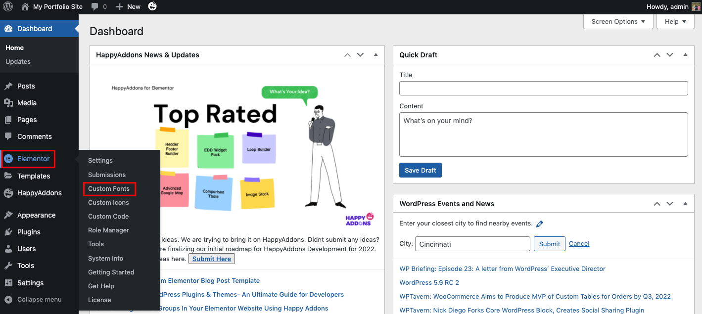 How To Add Custom Fonts To Elementor Free and Pro 10 Go to Elementor->Custom Fonts