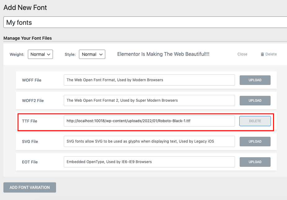 How To Add Custom Fonts To Elementor Free and Pro 16 See font details