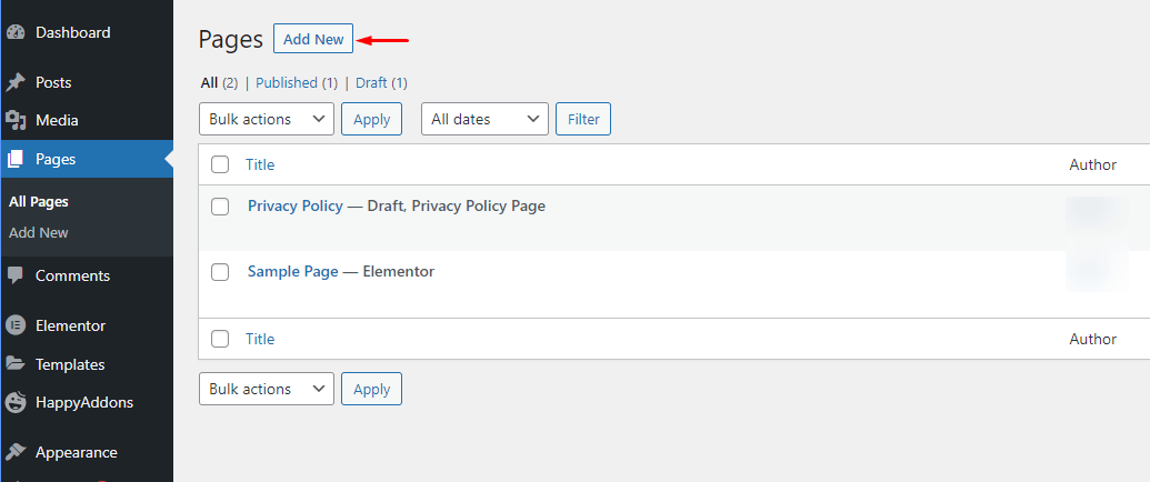 How to Duplicate a Page in WordPress- With And Without Elementor 4 Add a New Page
