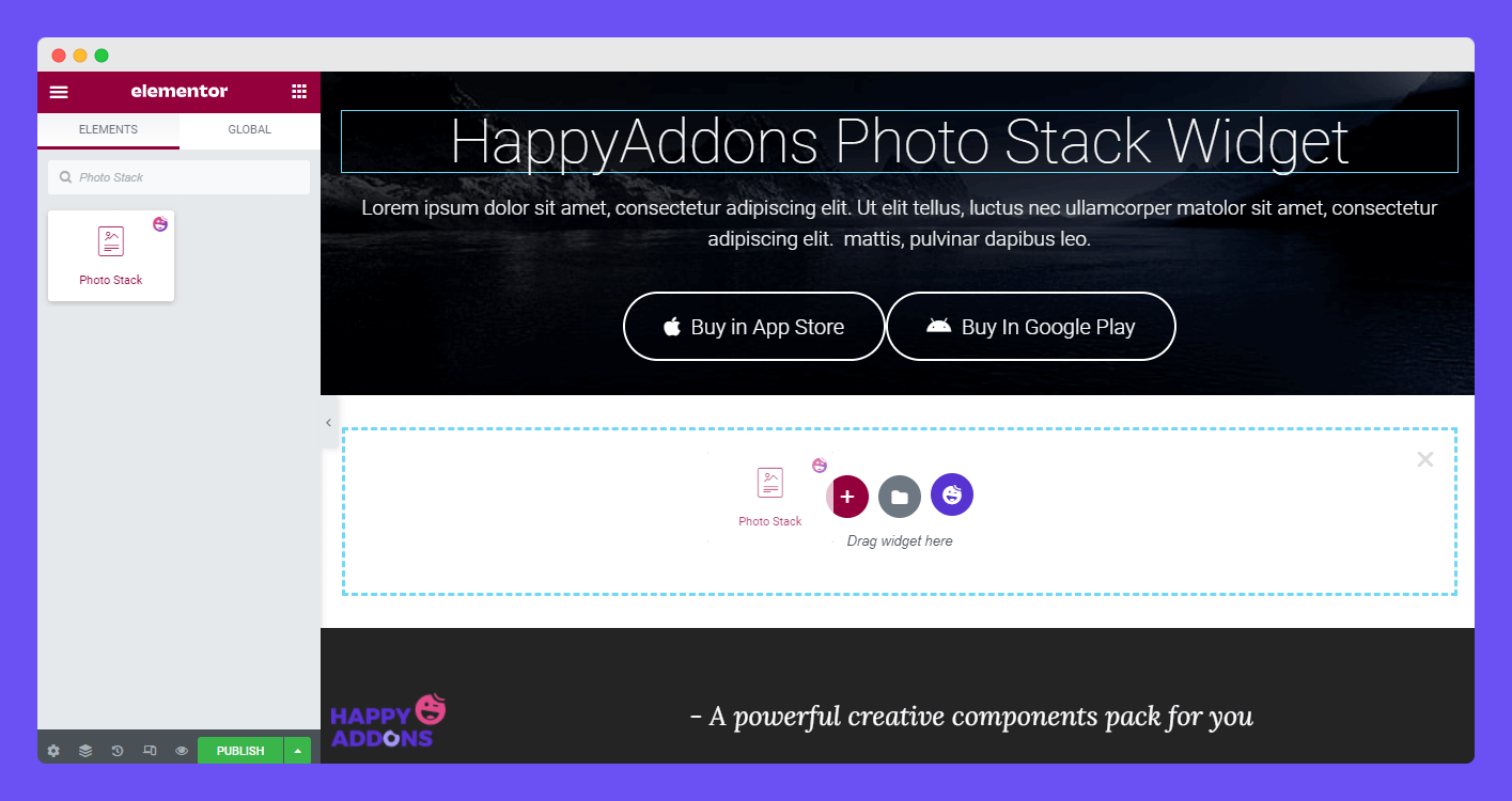 Photo Stack 1 Add Photo Stack Widget