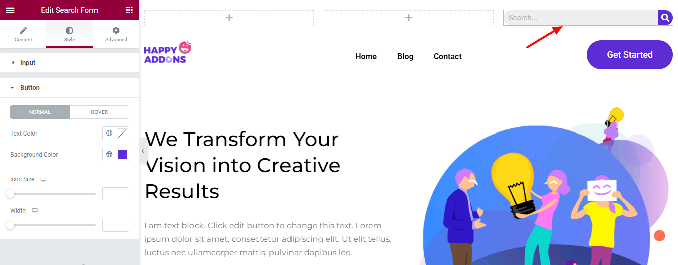 How to Edit Your WordPress Header with Elementor 10 Customize Search Form