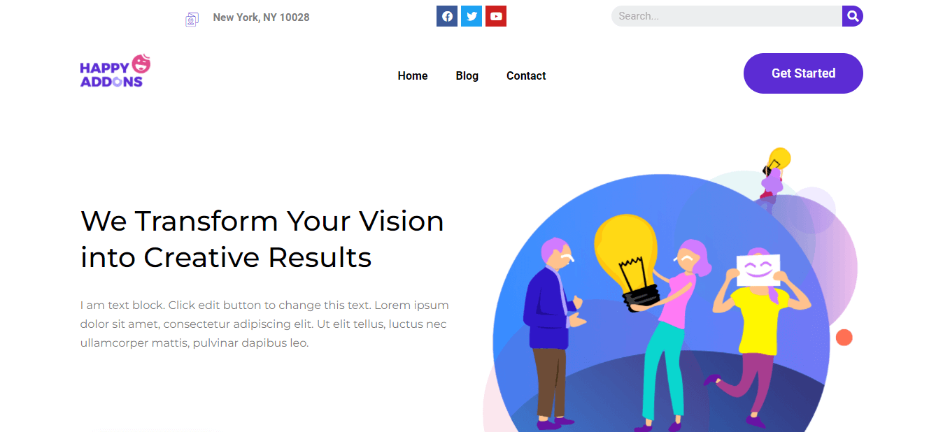 How to Edit Your WordPress Header with Elementor 20 Final Preview of the Current Header