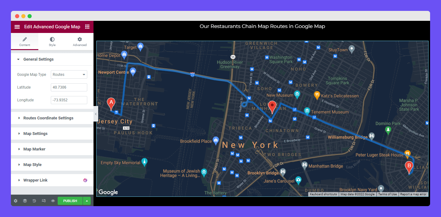 Advanced Google Map 11 Google Map Routes