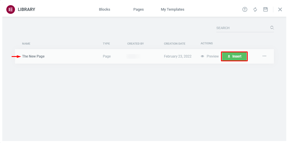 How to Duplicate a Page in WordPress- With And Without Elementor 6 Insert the New Template