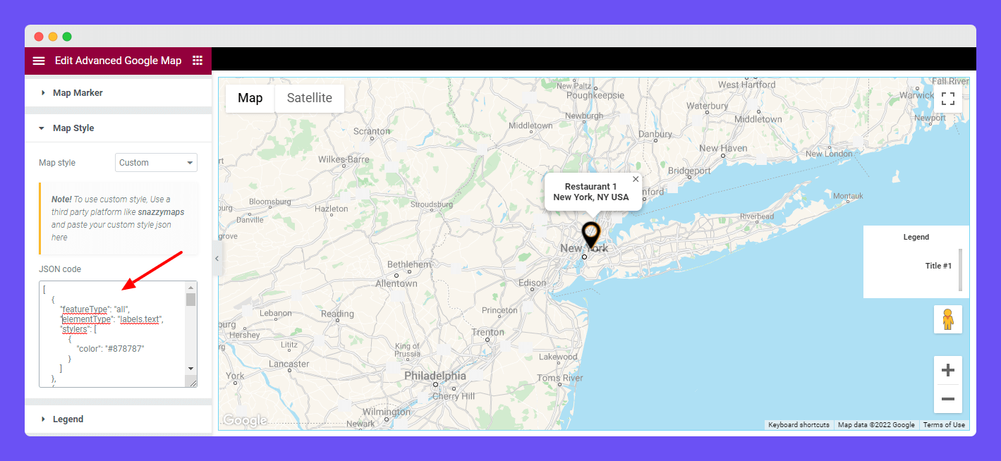 Advanced Google Map 20 Paste Snazzy Map Jason Code