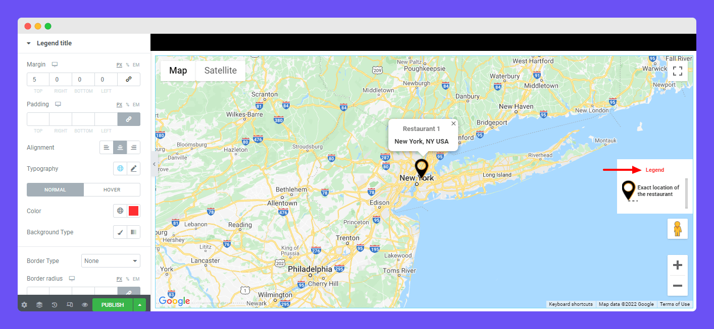 Advanced Google Map 26 Style Legend Title