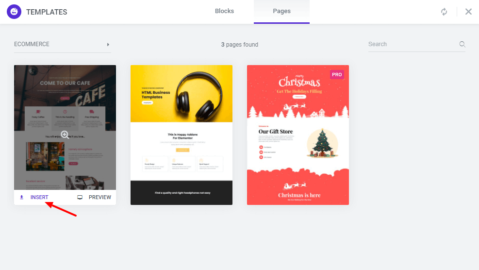 How To Use Happy Addons’ Template Library For Elementor Website 12 Install Ecommerce Template