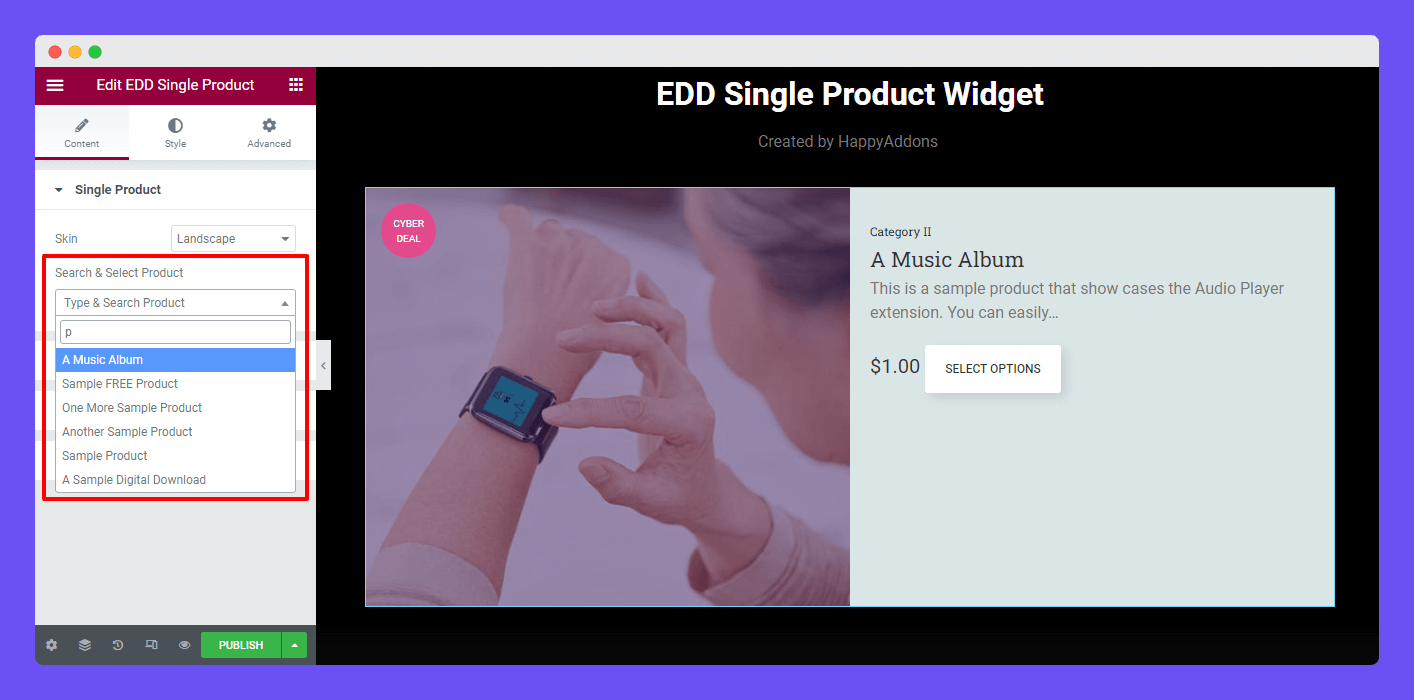 EDD Single Product 4 Search Products