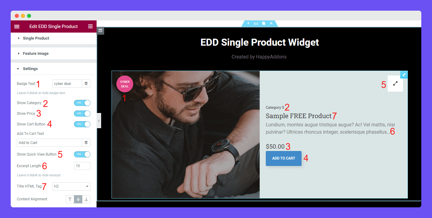 EDD Single Product 6 Settings