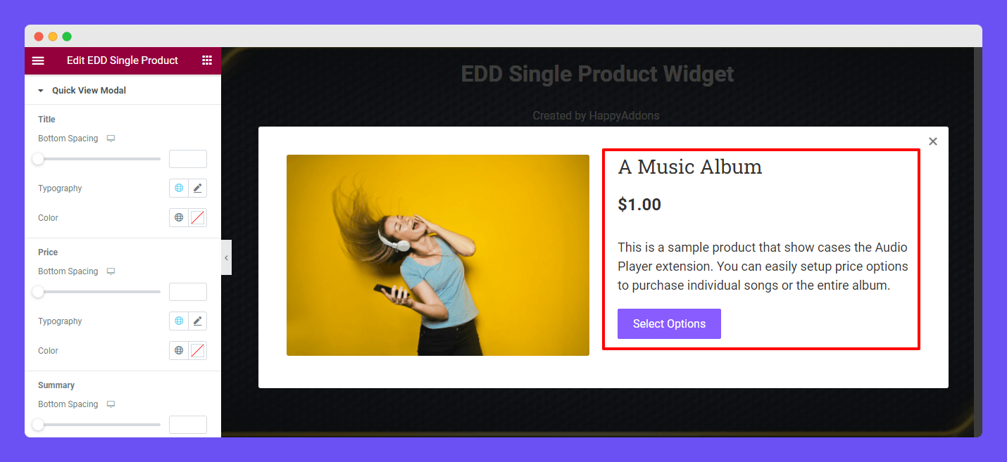 EDD Single Product 13 Style Quick View Modal